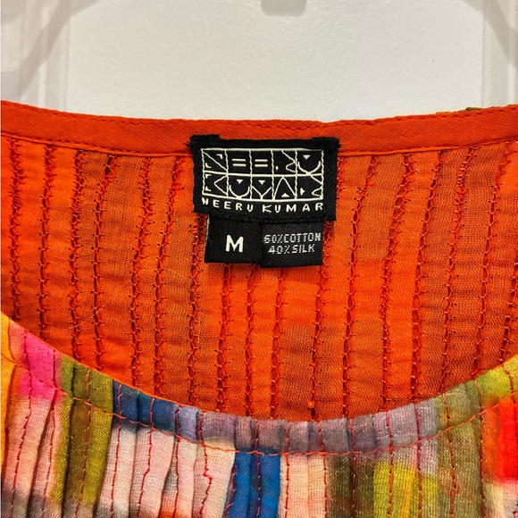 Neeru Kumar Colorful Geometric Pattern Midi Dress - Picture 3 of 4